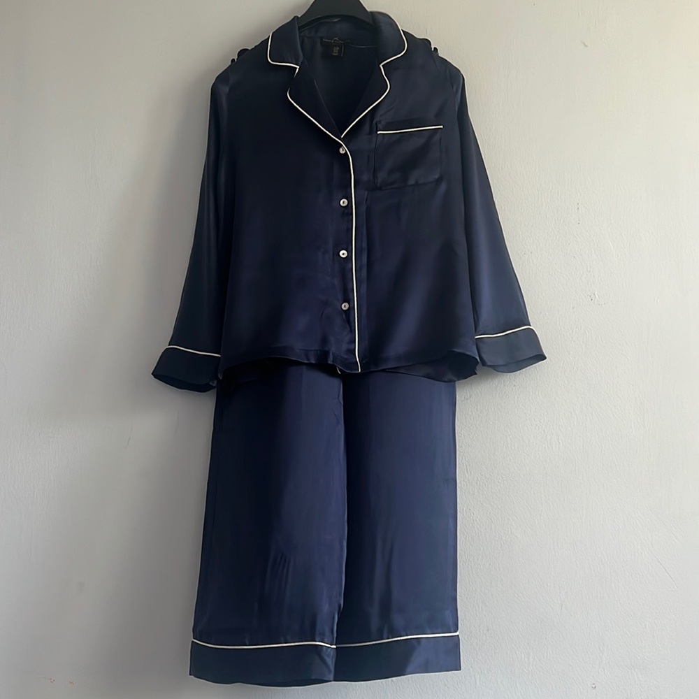 New House of Harlow 1960 Washed 100% Silk Pajama Set size M